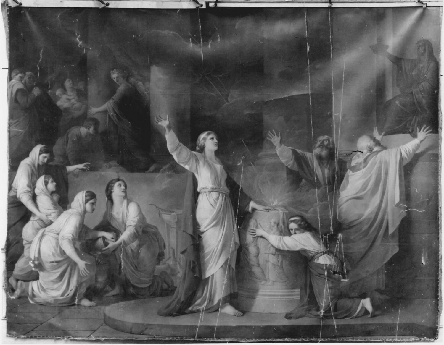 La Vestale Emilie riaccende il fuoco sacro - Louvre, Parigi